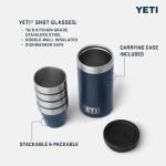 YETI Black Shot Glasses Set with Case