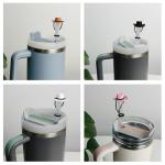 Cute Cowboy Hat Silicone Straw Covers for Stanley Cups