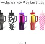 Leak-Proof Insulated Tumbler with Handle - 36 oz