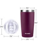SUNWILL 20 oz Insulated Travel Coffee Tumbler