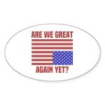 Yeti Oval Car Bumper Sticker - Are We Great Again?