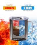 Insulated Coffee Mug with Handle - 14 oz Orange