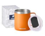 Insulated Coffee Mug with Handle - 14 oz Orange