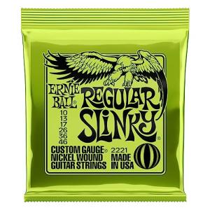 Ernie Ball Regular Slinky Nickel Wound Electric Guitar Strings, 10-46 Gauge (P02221)