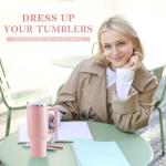 Cute Pink Initial Charm for Stanley Cup