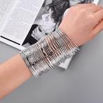 Yeti-Inspired Heart Moon Infinity Bangle Set