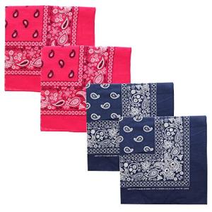 Motique Extra Large Paisley Bandana Set of 4