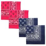Motique Extra Large Paisley Bandana Set of 4