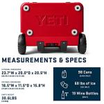 YETI Roadie 60 Cooler with Wheels, Rescue Red