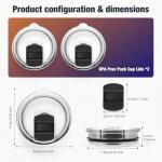 Magnetic Spill Proof Tumbler Lids - 2 Pack