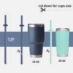 Reusable Silicone Straws for Yeti Tumbler, 2 Pack