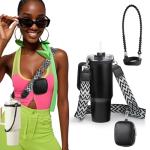 Adjustable Water Bottle Carrier Strap with Wallet