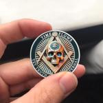 Skull & Eye Design Freemason Wisdom Coin
