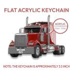 Custom 2D Flat Trucker Keychain - Perfect Gift