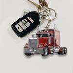 Custom 2D Flat Trucker Keychain - Perfect Gift