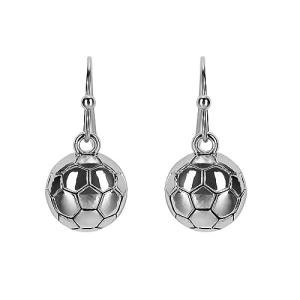 GIMMEDAT Silver Soccer Dangle Earrings for Moms