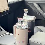 Cute Glitter Silicone Straw Toppers for Stanley Cup