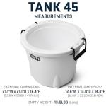 YETI TANK 45 Cooler Bucket - White