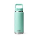 YETI 26 oz Rambler Bottle with Seafoam Straw Cap