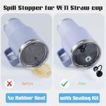 2-Pack Spill Proof Silicone Stoppers for Yeti Cups