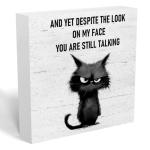 Sarcastic Wood Box for Office Desk Decor