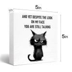 Sarcastic Wood Box for Office Desk Decor