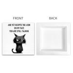 Sarcastic Wood Box for Office Desk Decor