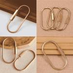 Heavy Duty Brass Keychain Carabiner Clip Set