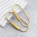Heavy Duty Brass Keychain Carabiner Clip Set