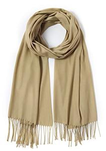 Cindy & Wendy Fringed Pashmina Shawl in Green