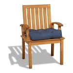 Water-Resistant Outdoor Seat Cushions, Navy, 2 Pack