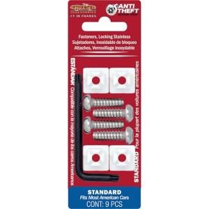 Yeti License Plate Frame Locking Fasteners Set