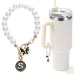 Yeti Cup Letter Charm with Pearl Chain