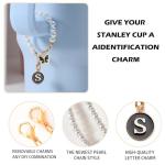 Yeti Cup Letter Charm with Pearl Chain