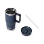 YETI Rambler 20 oz Travel Mug with Straw, Navy