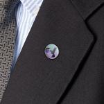 Purple Violet Hummingbird Lapel Hat Pin