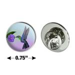 Purple Violet Hummingbird Lapel Hat Pin