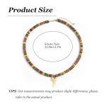 YANCHUN Black Beaded Puka Shell Necklace for Men