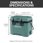 Yeti Trailmate 25 Qt Cooler in Spruce