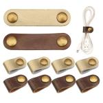 10 Pack Leather Cable Organizer Straps for Men