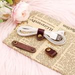 10 Pack Leather Cable Organizer Straps for Men