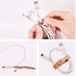 10 Pack Leather Cable Organizer Straps for Men