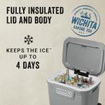 Coleman Classic Series Insulated Portable Rolling Cooler with Wheels, Leak-Resistant Outdoor Hard Cooler Keeps Ice up to 5 Days, 65-Quart