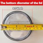 2 Replacement Lids for Stainless Steel Tumbler Travel Cup - Fits OF Inner diameter 3.7 to 3.74 INCH Yeti Rambler and others (Transparent) (30 OZ)