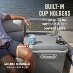 Coleman Classic Series Insulated Portable Rolling Cooler with Wheels, Leak-Resistant Outdoor Hard Cooler Keeps Ice up to 5 Days, 65-Quart