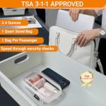 3 Pack Clear Waterproof Zipper Storage Cases