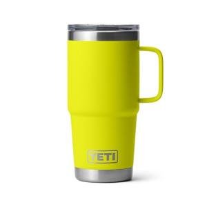 YETI Rambler 20 oz Travel Mug, Firefly Yellow
