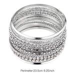 Yeti Pave Chain Link Mesh Bangle Set