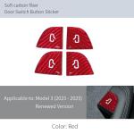 Yeti Carbon Fiber Door Button Covers for Tesla
