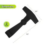 Yeti Replacement Lid Latches - Black Rubber 2-Pack